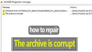 how to fix archive is corrupted  Checksum Error The File Is Corrupt [upl. by Nnylrebma]