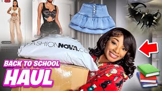 BACK TO SCHOOL CLOTHING HAUL  SHEIN  FASHION NOVA 30 items🛍️😍 [upl. by Dnalyaw178]