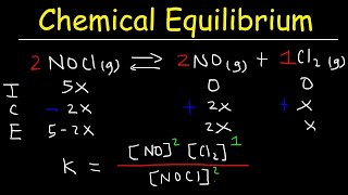 Chemical Equilibrium Constant K  Ice Tables  Kp and Kc [upl. by Nicolea356]