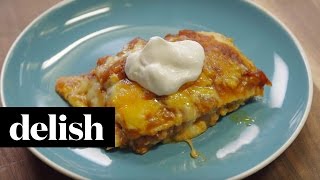 How to Make Enchilada Lasagna  Delish [upl. by Berwick]