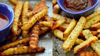 5 Seasoned Fries Recipes Baked  Vegan [upl. by Chaker]