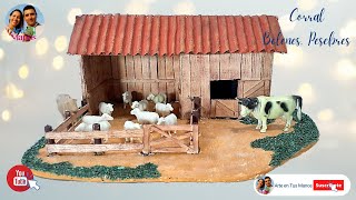 🔴Cómo hacer CORRALES para BELENES 🐑🐖🐮 GRANJA  ESTABLO Fácil con Arte en Tus Manos [upl. by Leibman820]