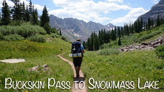 Backpacking Buckskin Pass to Snowmass Lake Colorado [upl. by Samohtnhoj164]