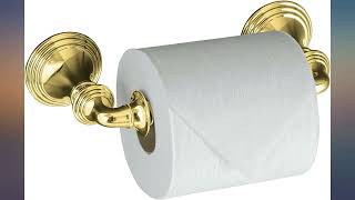 KOHLER K10554PB Devonshire Toilet Tissue Holder Vibrant Polished Brass revieww [upl. by Hajidahk]