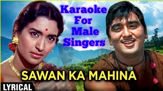 Sawan Ka Mahina Pawan Kare Shor I KARAOKE WITH FEMALE VOICE [upl. by Enamrahc817]