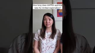 How long does AHPRA approval take for limited registration shorts IMG [upl. by Hannahsohs300]