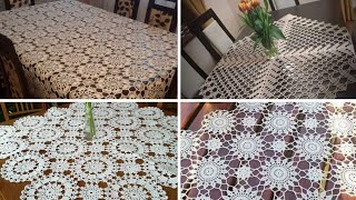 Crochet Tablecloth  Easy Crochet Design Motif amp Beautiful  Part 1  Parts👇Description [upl. by Legir]