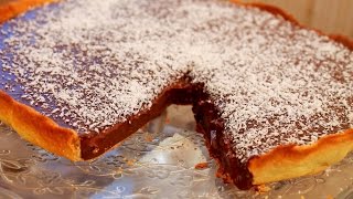 TARTE AU CHOCOLAT HYPER FACILE Par QUELLERECETTE [upl. by Wallache775]