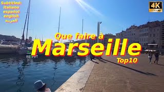 Top 10 des Endroits à Visiter à Marseille en France  Voyage Vidéo  4K [upl. by Ingles]