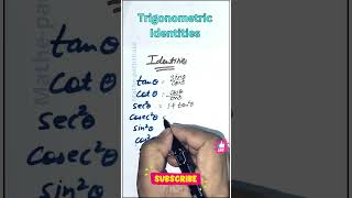 Trigonometric Identities Trigonometric identities trigonometry trigonometria trigonometrytrick [upl. by Hadwyn]