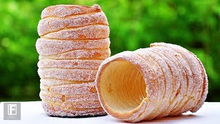 Super Soft Homemade Chimney Cake Recipe Kürtőskalács [upl. by Zakarias]