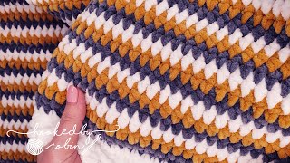 The EASIEST amp BEST Crochet Stitch for Chenille Yarn ❤ [upl. by Ikuy]