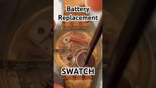 Swatch Watch Battery Replacement watchrepair swatch [upl. by Allebara]