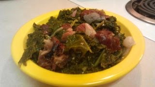 Fresh Kale w Smoked Pork Neckbones [upl. by Anivle717]