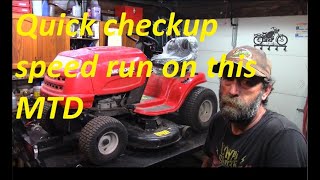 Super quick checkup on this MTD made riding mower [upl. by Llertnac]