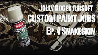 Snakeskin Camo  How to Spray Paint a Gun  Jolly Roger Airsoft TV [upl. by Estrin]