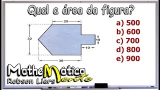 ÁREA DAS FIGURAS PLANAS  Exercício 1  Prof Robson Liers [upl. by Rodl]