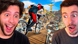 Desci a FAVELA DO RIO de BICICLETA Ft lipao gamer [upl. by Jenilee]