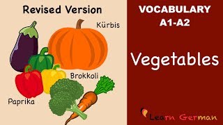 Learn German  German Vocabulary  Gemüse  Vegetables in German  A1  A2 [upl. by Daisey]