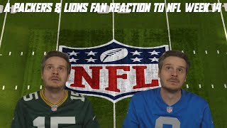 A Packers amp Lions Fan Reaction to NFL Week 14 [upl. by Aleirbag]