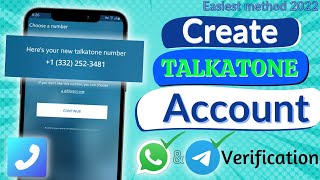 Talkatone signup problem  free USA number for WHATSAPP and TELEGRAM verification 2024 [upl. by Jeannette711]