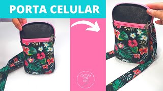 DIY – PORTA CELULAR  BANDOLERA PORTA CELULAR  BOLSO PORTA CELULAR [upl. by Grant903]