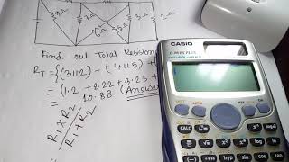 How to find out total Resistance In parallel Circuit Using CASIO 991 ES calculator [upl. by Acyre269]