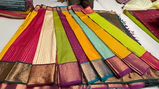 Chickpet Bangalore wholesale Silk sareesSingle saree courier available [upl. by Eart]