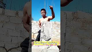 Iron finger training he pokes stones 1000 times a day kungfu martialarts [upl. by Hareehahs]