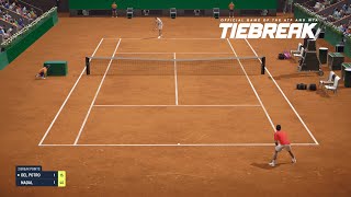 TIEBREAK  Rafael Nadal Vs Juan Martin Del Potro I Roland Garros I Expert Difficulty PS5 [upl. by Reema]