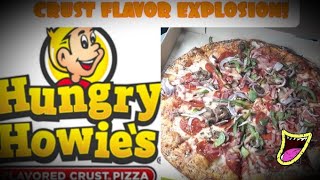 HUNGRY HOWIES Flavored Crust Pizza Is it the best crust ever [upl. by Rorke]