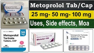 metoprolol 25 mg 50 mg 100 mg  tartrate 25 mg tablets ip 50 mg in hindi Use Side Effects Moa [upl. by Salomone]