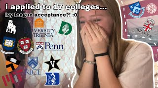 COLLEGE DECISION REACTIONS 2023 8 IVIES T20s MIT UVA no UCs lol  dream school acceptance [upl. by Zil57]