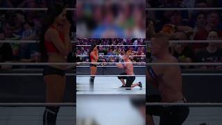 When John Cena Got Down on One Knee Nikki Bellas Surprising Reaction shorts wwe wrestling raw [upl. by Halas593]