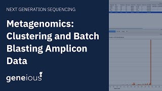 Metagenomics Cluster and Batch BLAST Amplicon Data in Geneious Prime [upl. by Notserp522]