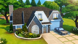 Base Game Home for a Big Family  The Sims 4 Speed Build [upl. by Anehsuc]