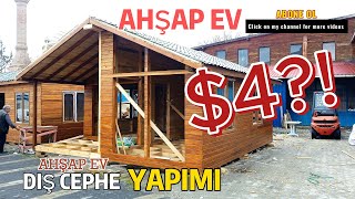 AHŞAP EV YAPIMI  36 M2 AHŞAP EV DIŞ CEPHE LAMBRİ KAPLAMA BÖLÜM 3 [upl. by Aneleve]