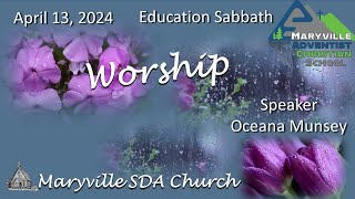 The worship service at the Maryville Seventhday Adventist church on Saturday April 13 2024 [upl. by Dagnah55]