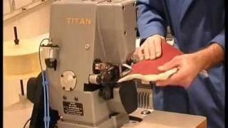 TITAN DK 2700 D2 BLANKET TAPE BINDING MACHINE DE KONINCK BELGIUM [upl. by Ennairrek550]