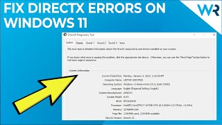 How to fix DirectX errors on Windows 11 [upl. by Bartholomeus844]