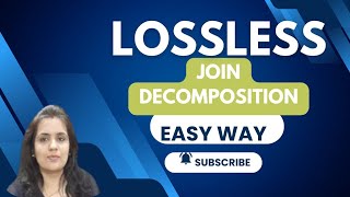 Lossless Join Decomposition in DBMS  lossless join  DBMS in Hindi [upl. by Filide]