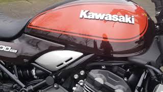 Unboxing Kawasaki Z900 RS 2018 Walkaround Sound Check Low Seat Deutsch [upl. by Nahsez193]