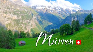 Mürren 4K a Stunning Mountain Village offering amazing panoramic views of the Alps in Switzerland [upl. by Fu]