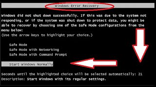 CARA MENGATASI WINDOWS ERROR RECOVERY 100 BERHASIL [upl. by Rosel]