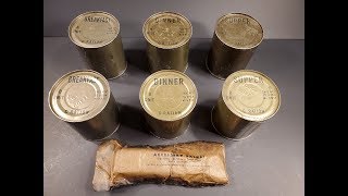 1945 C Ration Review Preserved Vintage 24 Hour MRE Testing Marathon [upl. by Caralie15]