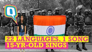 22 Languages One Unity Song 15YrOld Has a Message For India  The Quint [upl. by Faria]