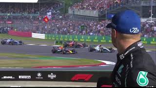 Valtteri Bottas reacts to Hamilton vs Perez vs Leclerc  Silverstone 2022 [upl. by Coral]