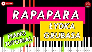 RAPAPARA Łydka Grubasa  Piano Keyboard Tutorial [upl. by Moraj]