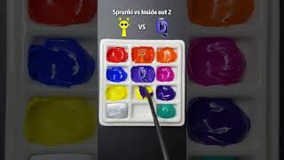 Sprunki vs Inside out Part 2 Guess the mixed color satisfying colormixing sharkzhan [upl. by Aekan]