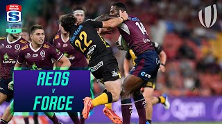 Highlights Vunivalus INCREDIBLE HANDOFF as Queensland Reds take on Western Force  Super Rugby AU [upl. by Hathcock980]